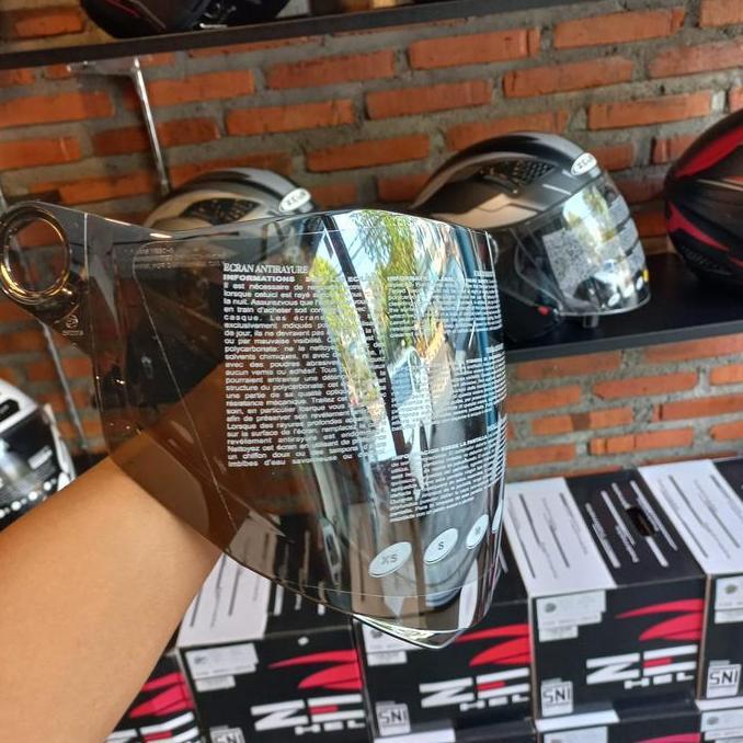 VISOR IRIDIUM SILVER HELM ZEUS ZS613 Terlaris