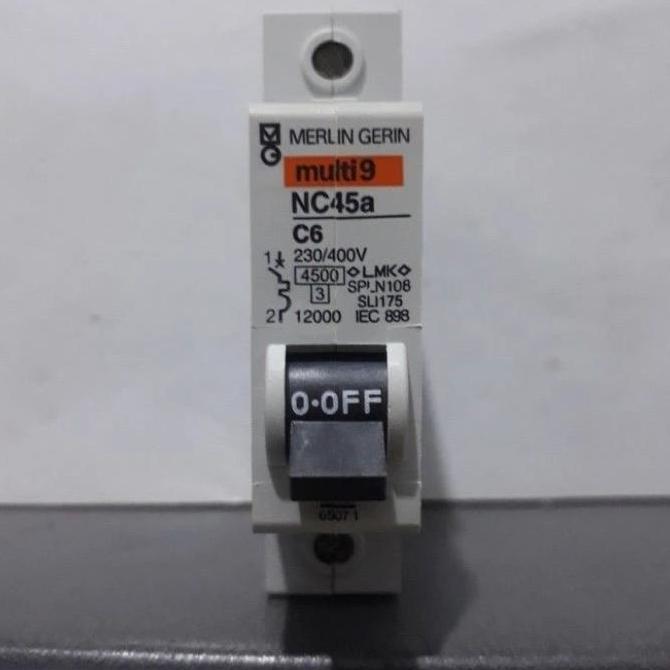 Terjangkau Mcb 6A 10A 16A 20A Merlin Gerin ( Multi 9 ) Nc45A C6 Amper 1Phase
