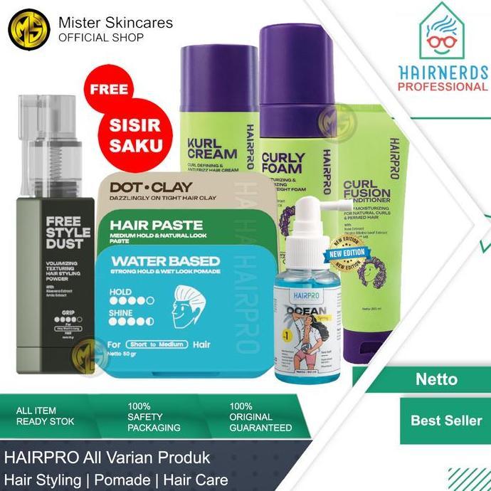 Rosandi.Rose - Hairnerds Professional Pomade | Waterbased Hair Paste Dot Clay Ocean Spray Curly Foam