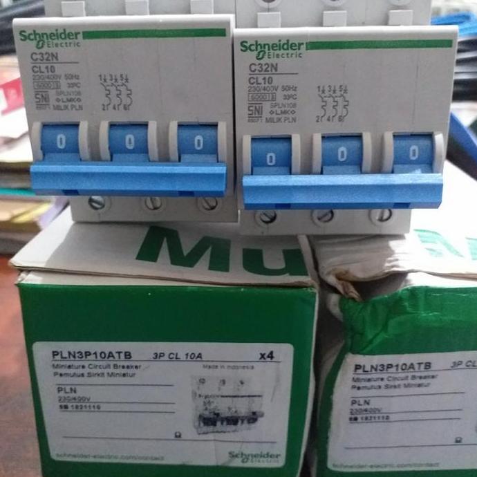 Diskon Mcb 3Phase 10A C32N Cl10 Schneider Pln 3P10Atb