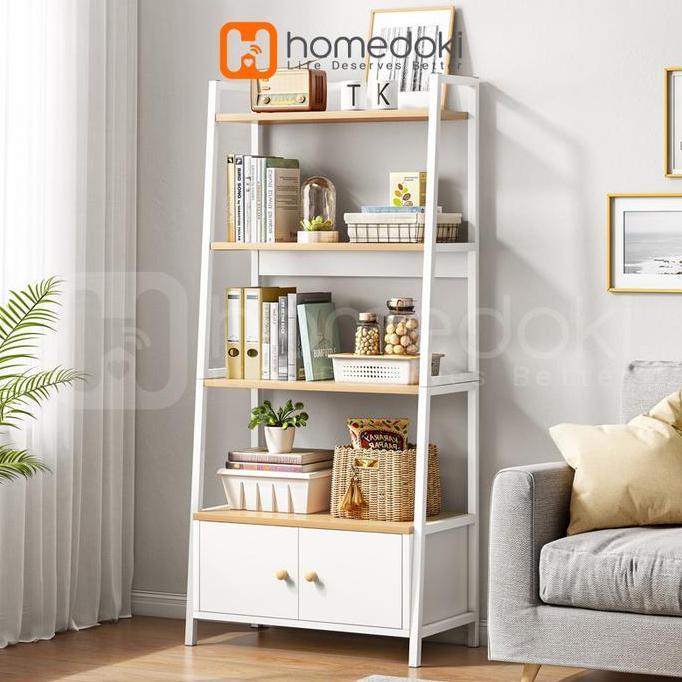 Terlaris Homedoki Rak Susun Serbaguna Kayu Mdf Kuat & Kokoh Lemari Buku Minimalis Untuk Ruang Tamu K