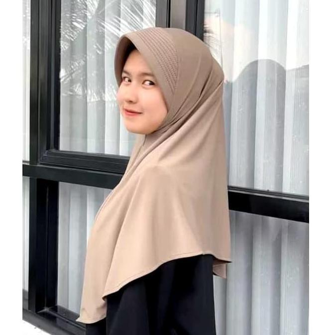Hijab Hijab Sport Linear Ukuran L Jilbab Menutup Dada OVAL SPANDEK Premium By Snada