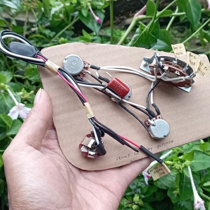 Prewiring Gitar Stratocaster Pickup Active Wiring Harness EMG Fishman