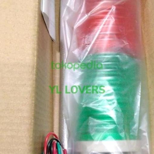 Lampu tower 24v dc merah hijau/Lampu indikator 24v DC 2 lamp/Tower led