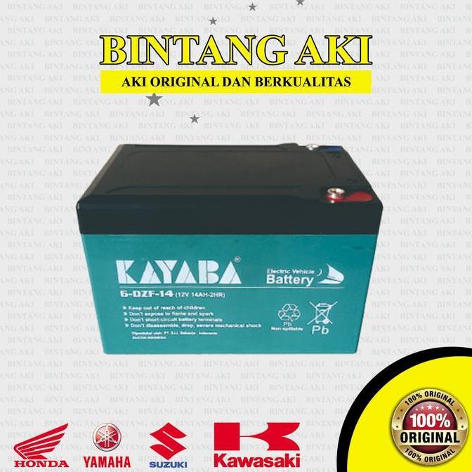 Terlaris Kayaba 6-Dzf-14 12V 14Ah Aki Sepeda Listrik Outdoor