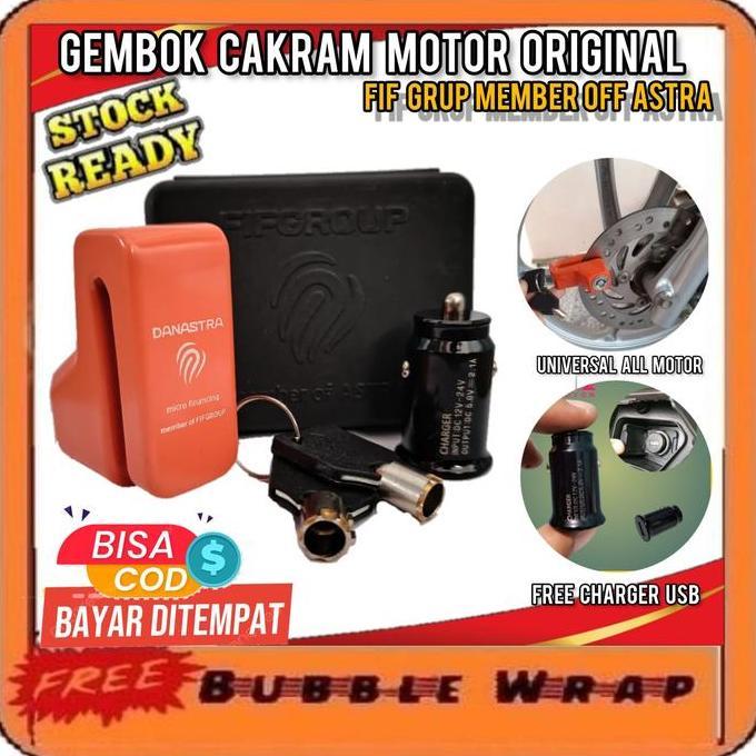 DS194 - Gembok Cakram Sepeda Motor Original Fif Grup Member Off Astra