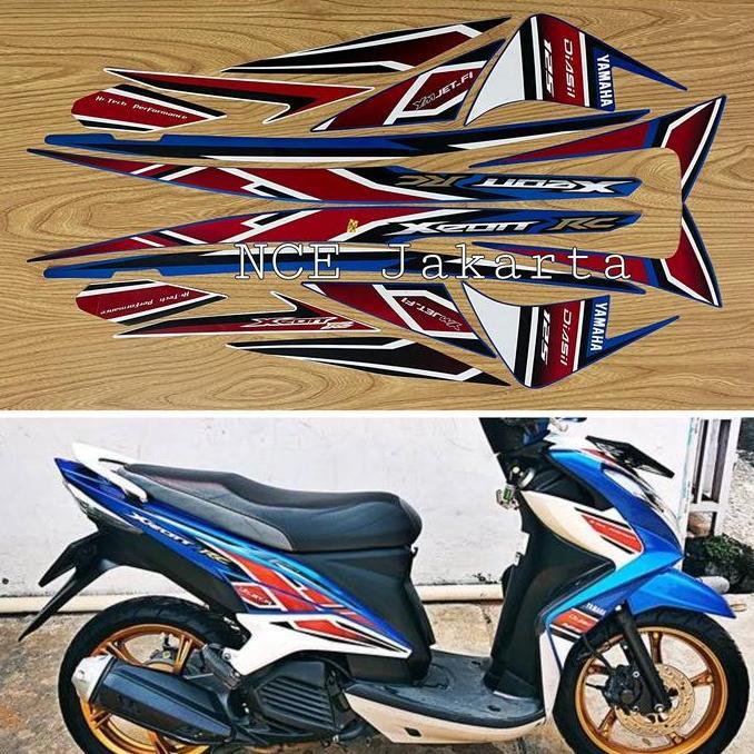 DI121 - STIKER STRIPING MOTOR XEON RC 2013 BIRU