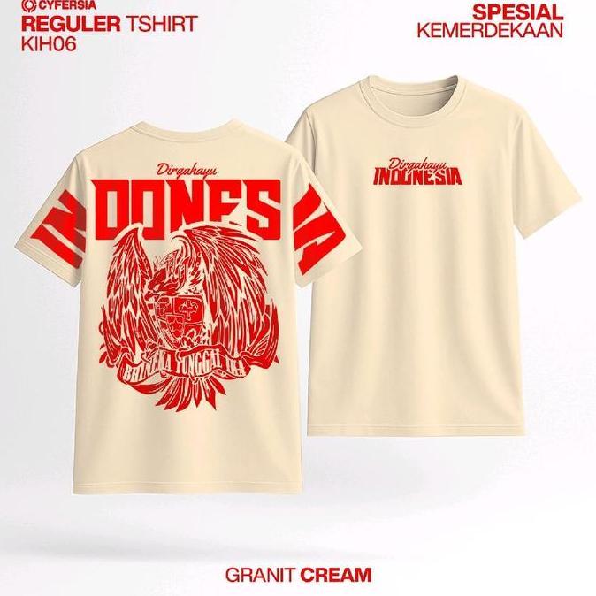 DR227 - Kaos 17 Agustus Desain Garuda Pancasila Bhinneka Tunggal Ika KIH06