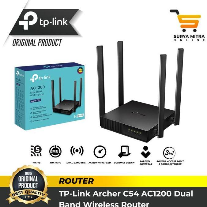 Tp-Link Archer C54 AC1200 Dual-Band Wi-Fi Router TpLink Archer C 54