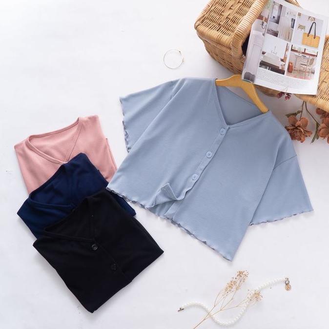 DV35 - Angela Crop Shirt/ baju crop jumbo/baju crop big size/crop top jumbo/croptop jumbo/crop top b