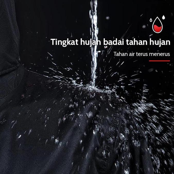 (COD) Jas Hujan Split Jas Hujan Tahan Air Kain Oxford Jas Hujan Tahan Cuaca Set Jas Hujan Premium