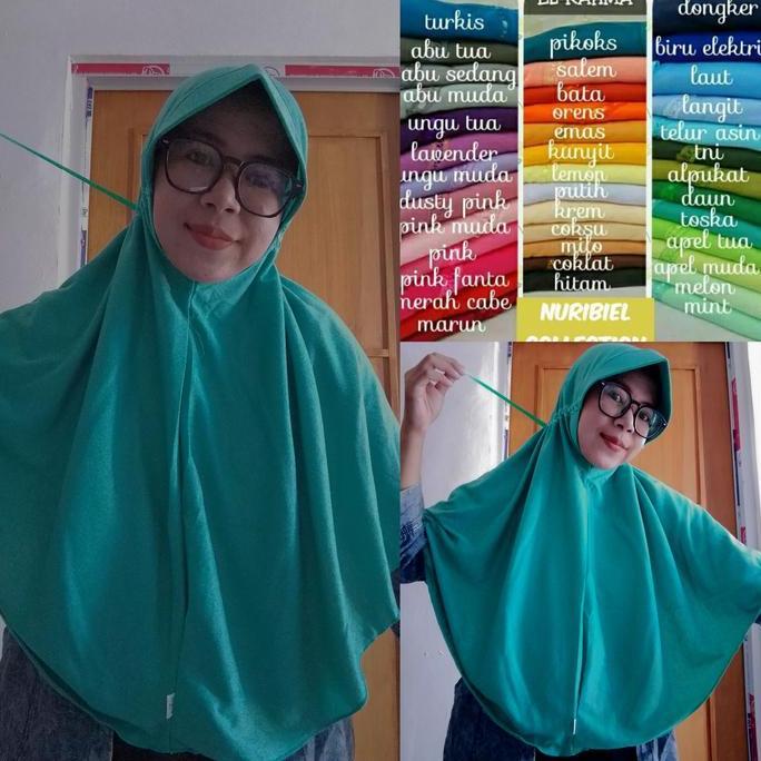 Jilbab robbani anak sekolah Paud TK SMP SMA Dewasa hijau muda tua army