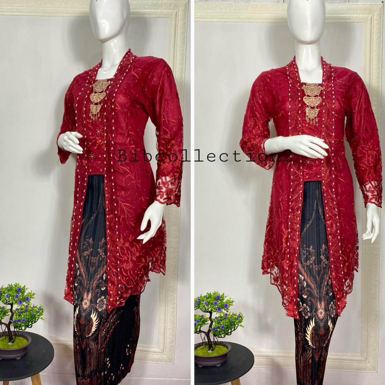 kebaya modern/kebaya tile/kebaya kutu payet/kebaya hitam kutu/kebaya wisuda