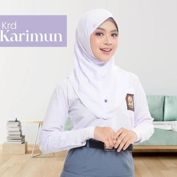 Rabbani Kerudung Instan Karimun Jilbab Polos Sekolah (Varian Putih)