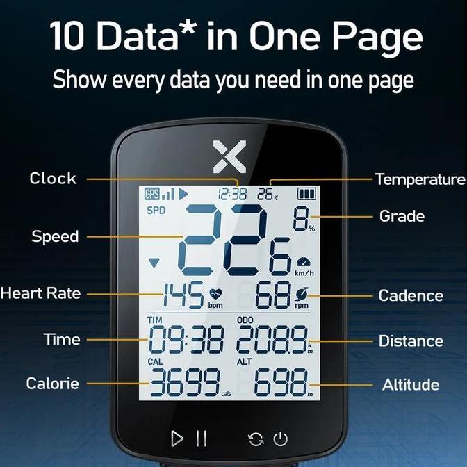 Paket XOSS G2 Plus New Generation Speedometer Sepeda GPS Strava [terbaik]