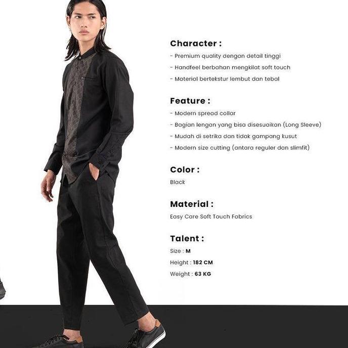 Fadkhera Ilham Baju Koko Pria Dewasa Modern Slimfit Kemko Kurta Santri Casual Terlaris