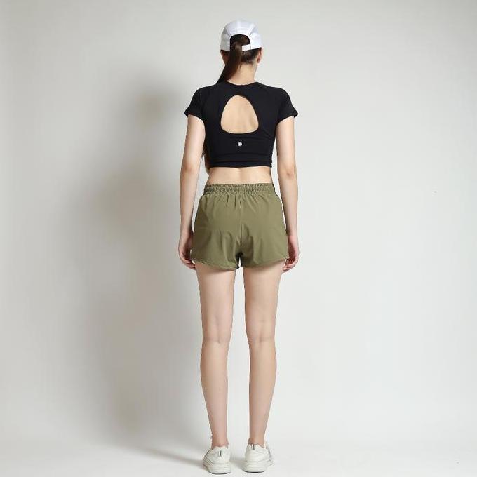CoreNation Lyla Short Sleeve Crop Top - With Built-in Shelf Bra Atasan Wanita
