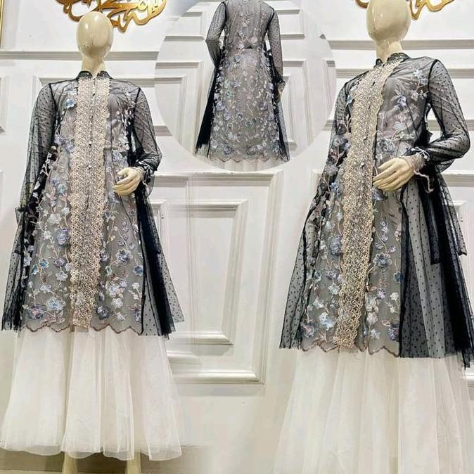 KAMARI OUTER | CARDIGAN BRUKAT TILLE TWO TONE Terlaris