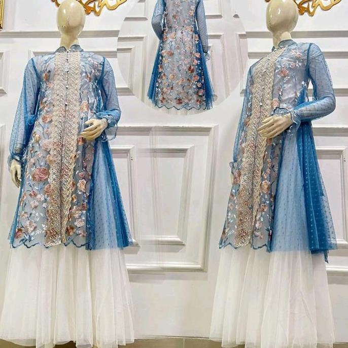 KAMARI OUTER | CARDIGAN BRUKAT TILLE TWO TONE Terlaris