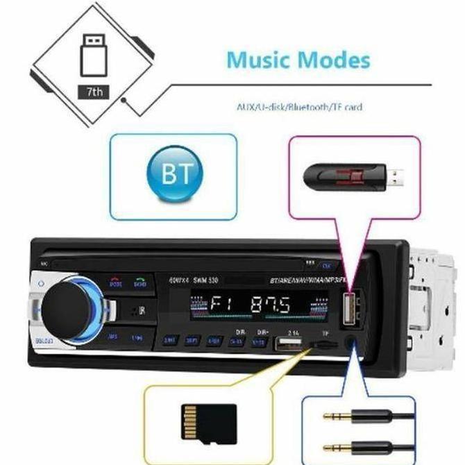 (Stok Siap) Ori Singe Din Head Unit Tape Audio Radio Mobil Multifungsi Bluetooth USB MP3 FM Radio JS