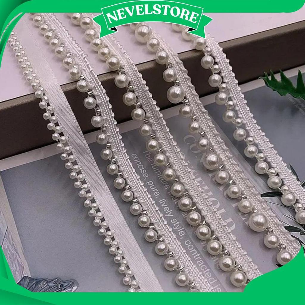Pita Mutiara Trim Renda Manik Manik Handmade Poliester Aksesoris Pakaian Tradisional Dpc Promo