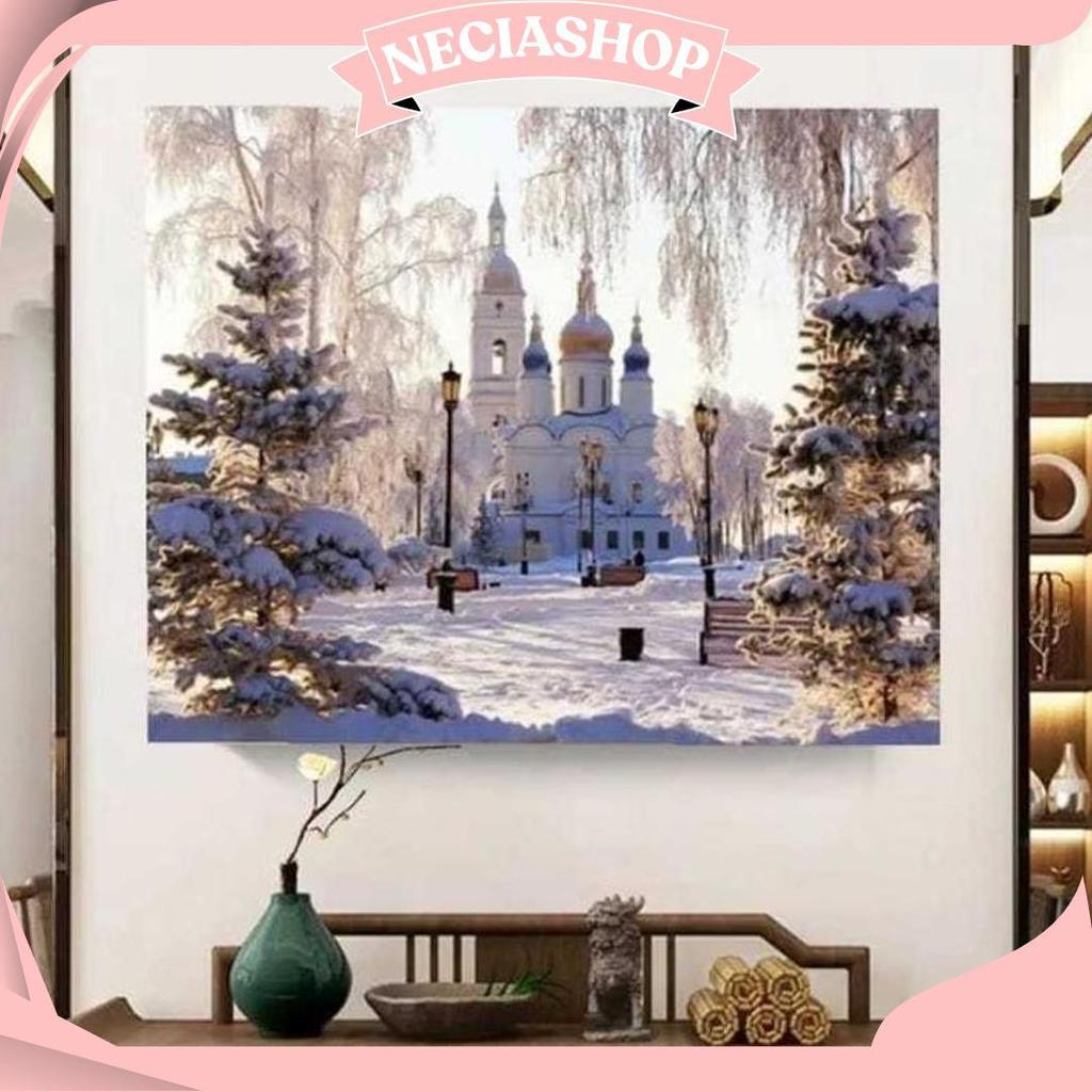 Cross Stitch Pattern Kristik Modern Paket Kristik Orchid Cross Stitch Custom Ukuran Besar 40X50Cm Dp