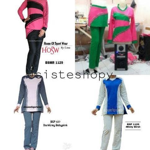 BAJU SENAM MUSLIM / BAJU SENAM ROK / BAJU AEROBIK Terlaris