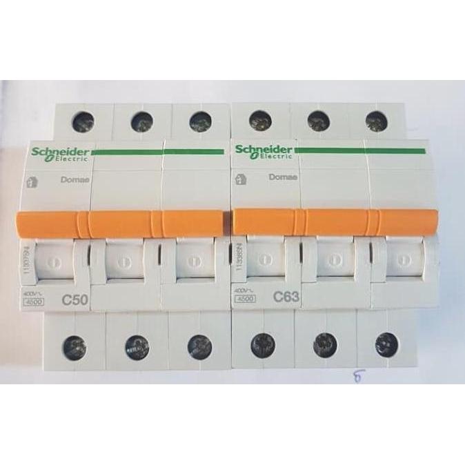 Diskon Mcb Schneider Domae 3 Pass Phase 3P 63 Ampere 63A / 50 Ampere 50A