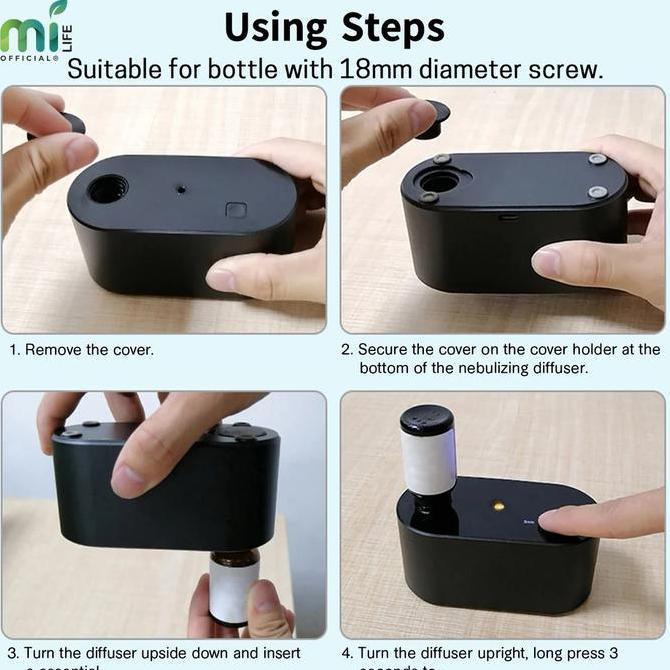 Milife Nebulizer Air Diffuser Rechargeable Portable Humidifier Fragrance Nebulizing Oil Aromatherapy