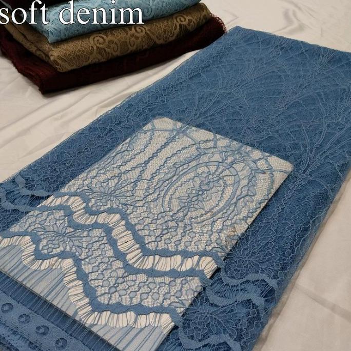 Kain brokat Chantilly,brokat chantilly,tille chantilly lace panel,brokat kebaya.