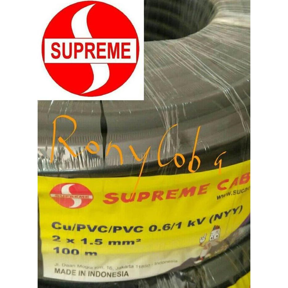 Terjangkau Nyy 2X1,5 Mm Supreme (Hitam Kawat) Nyy 2 X 1,5 Mm Supreme @100M