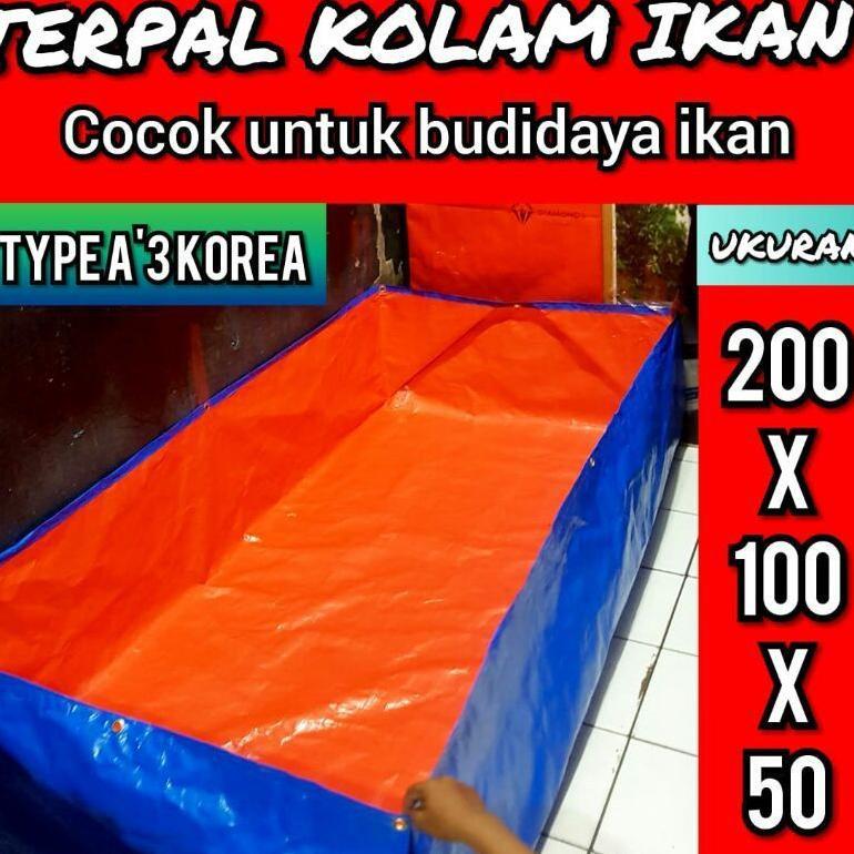 Bisa Cod Terpal Kolam Ikan A3 200X100X50 Buat Ikan Lele ,,