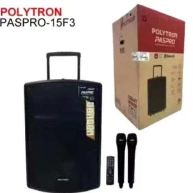 Audio Polytron POLYTRON PASPRO-15F3 Speaker Aktip PORTABLE 15 Inch paspro 15F3 Paspro Best