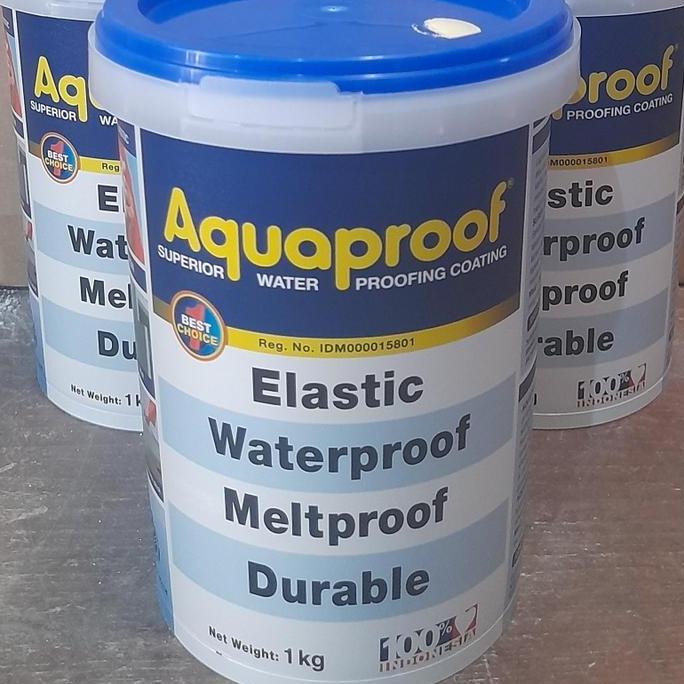 DI44 - Aquaproof 1Kg Aquaproof Abu Putih Hitam Cream Waterproof Elastex Anti Bocor Variasi Warna 1 k
