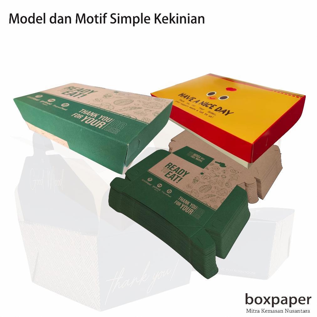 Bisa Cod Paper Lunch Box Size( L) Kertas Kemasan Kraft Ivory Putih Laminasi Makanan Ayam Geprek Gore