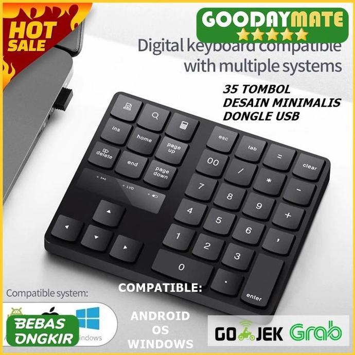 Keypad Numeric Angka Keyboard Kalkulator Numpad Wireless Bluetooth