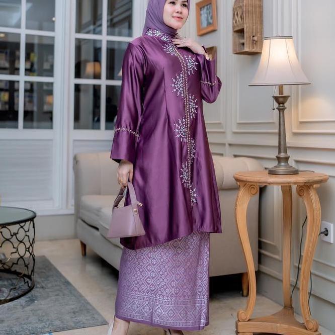 Kebaya Setelan Songket - Atasan Kebaya Modern Dan Elegan 2024 - Kebaya Hitam Songket Wisuda - Baju K