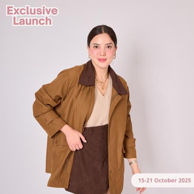 Lara Barn Jacket Fashiontoday - Daily Barn Jacket Outer Wanita Lengan Panjang - Bisa Sampai Big Size