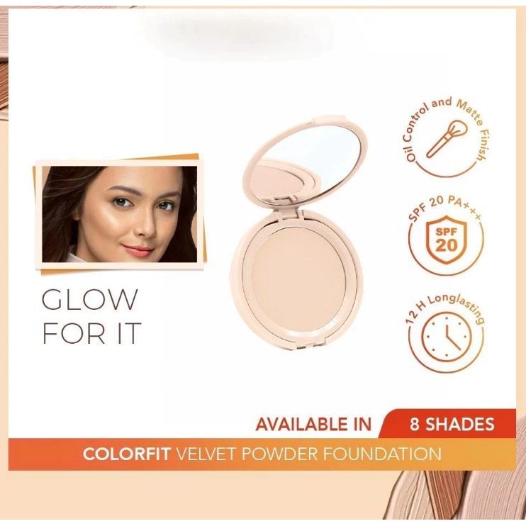Wardah Colorfit Velvet Powder Foundation 11GR / Wardah Colorfit Bedak Padat / Wardah Colorfit Powder
