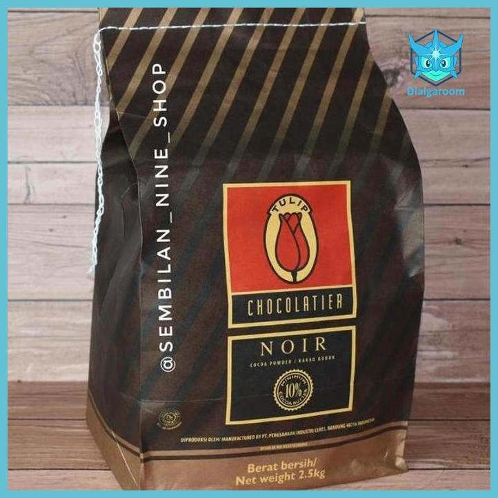 ( COKLAT ) TULIP NOIR BLACK COCOA POWDER 250 GRAM REPACK WARNA HITAM CHARCOAL BAHAN KUE  COKLAT BUBU