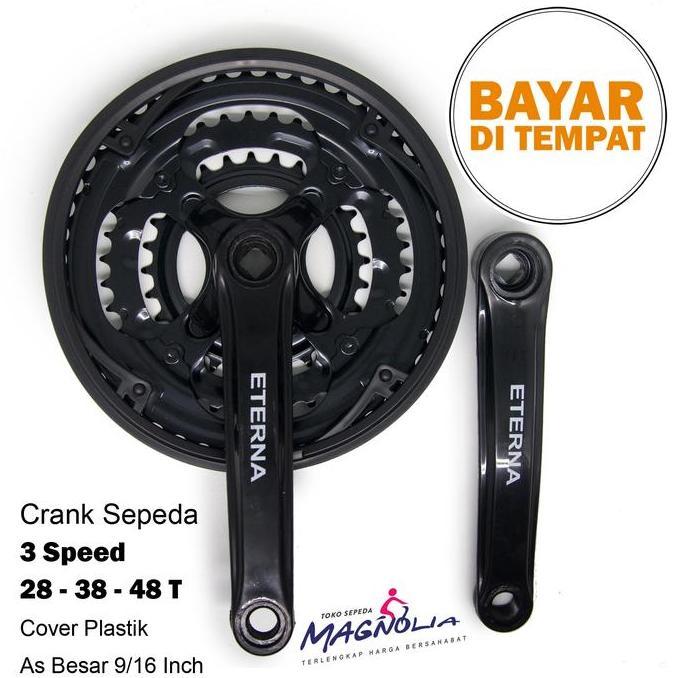 Promo Crank 3Speed Gir Sepeda MTB Gunung 28-48T Eterna COD