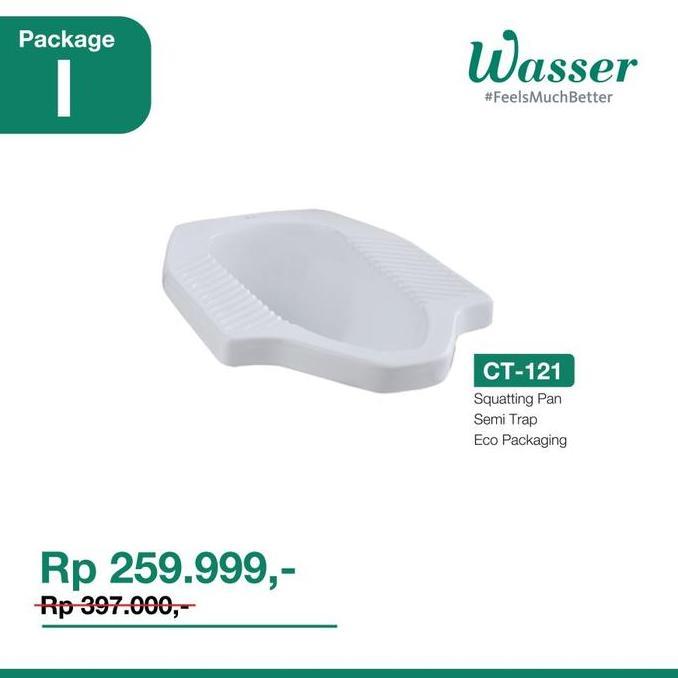 Promo Promo Paket I Wasser Squat Pan CT-121 / Kloset Jongkok COD