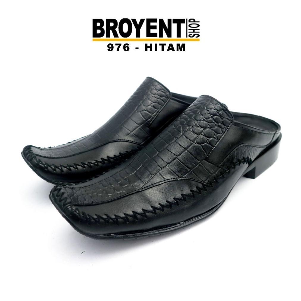 Sepatu Sandal Pria Bustong Kulit Asli Motif Buaya 976