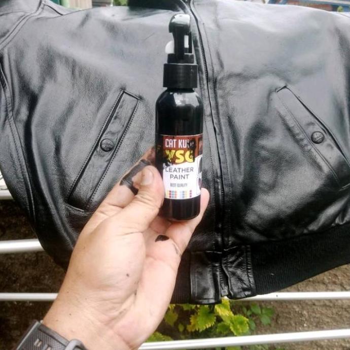 cat kulit warna hitam isi 100ml,cat jaket kulit,tas kulit,sepatu kulit