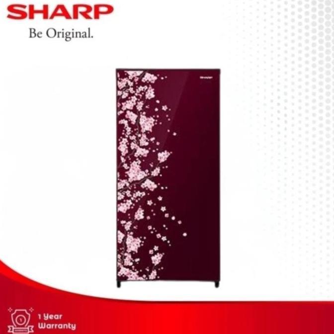 Sharp Kulkas 1 Pintu 128 Liter SJ-N162D-VR / SJN 162 DVR / SJN162 Kirei III Sakura Series