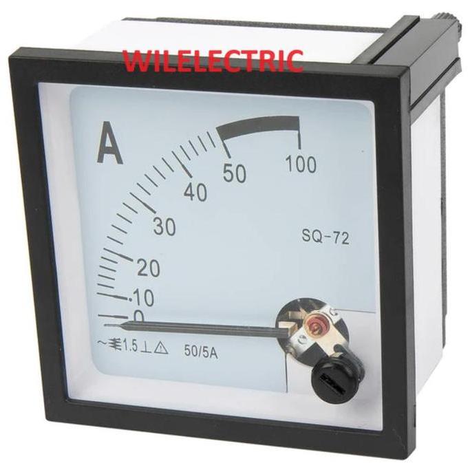 PANEL ampermeter amper meter analog jarum 72x72 72 x 72 via CT