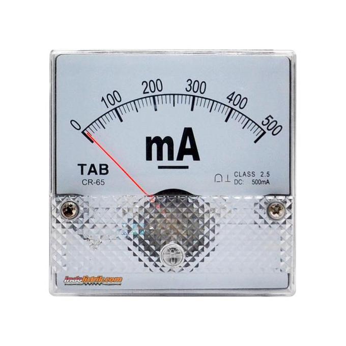 Ampere Meter Analog DC 500 mA CR65 Direct TAB