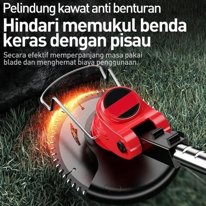 Reaim 188Vf/288Vf 120Menit Mesin Pemotong Rumput Tanpa Kabel Listrik Peralatan Potong Lengkap Rumput