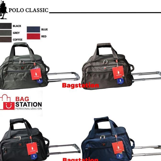 Tas Duffle Tas Cabin Koper Travel Bag Trolley Troly Polo Classic Roda Original Tas Pakaian Tas Pria
