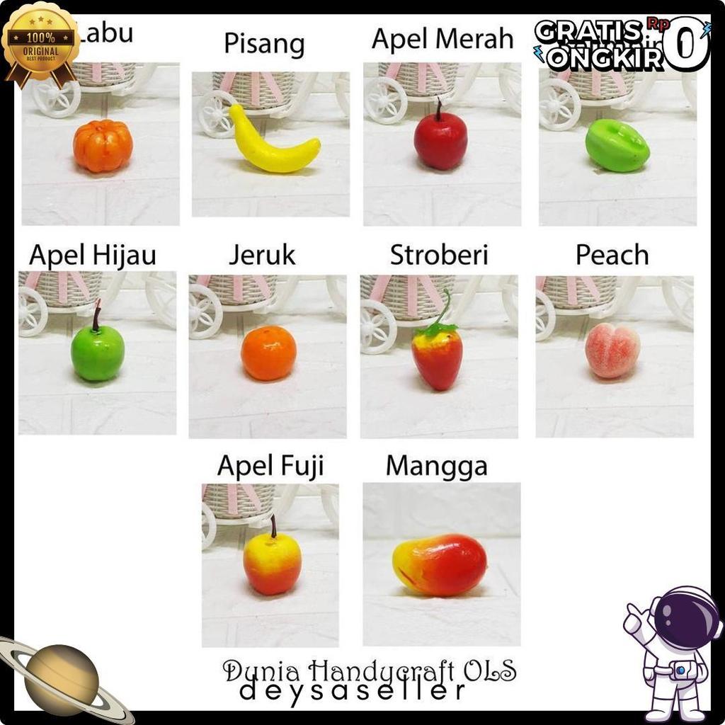 Diskon Kemerdekaan Miniatur Aneka Buah Imut Hiasan Pajangan Dekorasi Buah Mini Imitasi